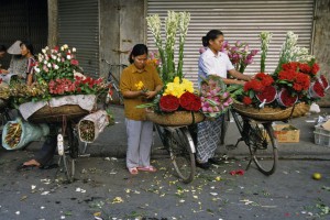 vendeuses fleurs